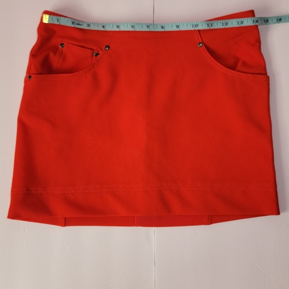 URBAN OUTFITTERS ASHLEY PELMIT ORANGE FITTED MINI SKIRT/ S-P. - Picture 3 of 16